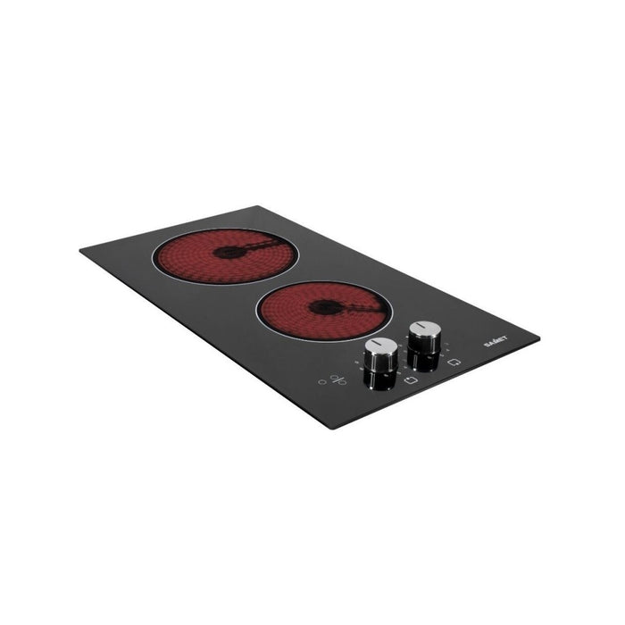 Mini cucina Cucinino120 con cassetti bianco larice lavello e piano cottura vetroceramica 120x60x85H