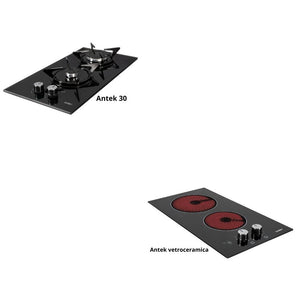 Mini cucina Cucinino80 bianco larice con lavello e piano cottura vetroceramica 80x60x85H
