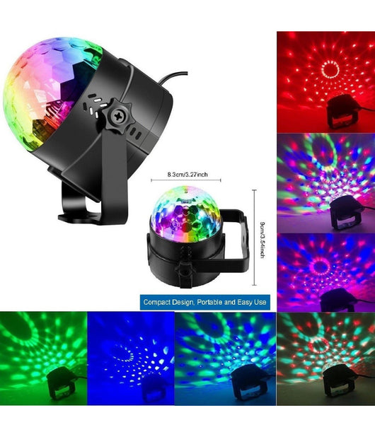 Mini Dj Laser Proiettore A Sfera Rgb Led Effetto Disco Luci Per Disco Bar         