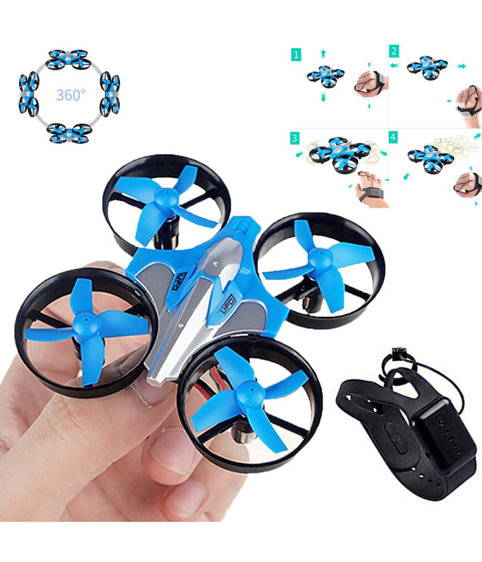 Mini Drone Quadricottero Telecomandato Con Dita Mano Luci Led Rgb Gioco Bambini         
