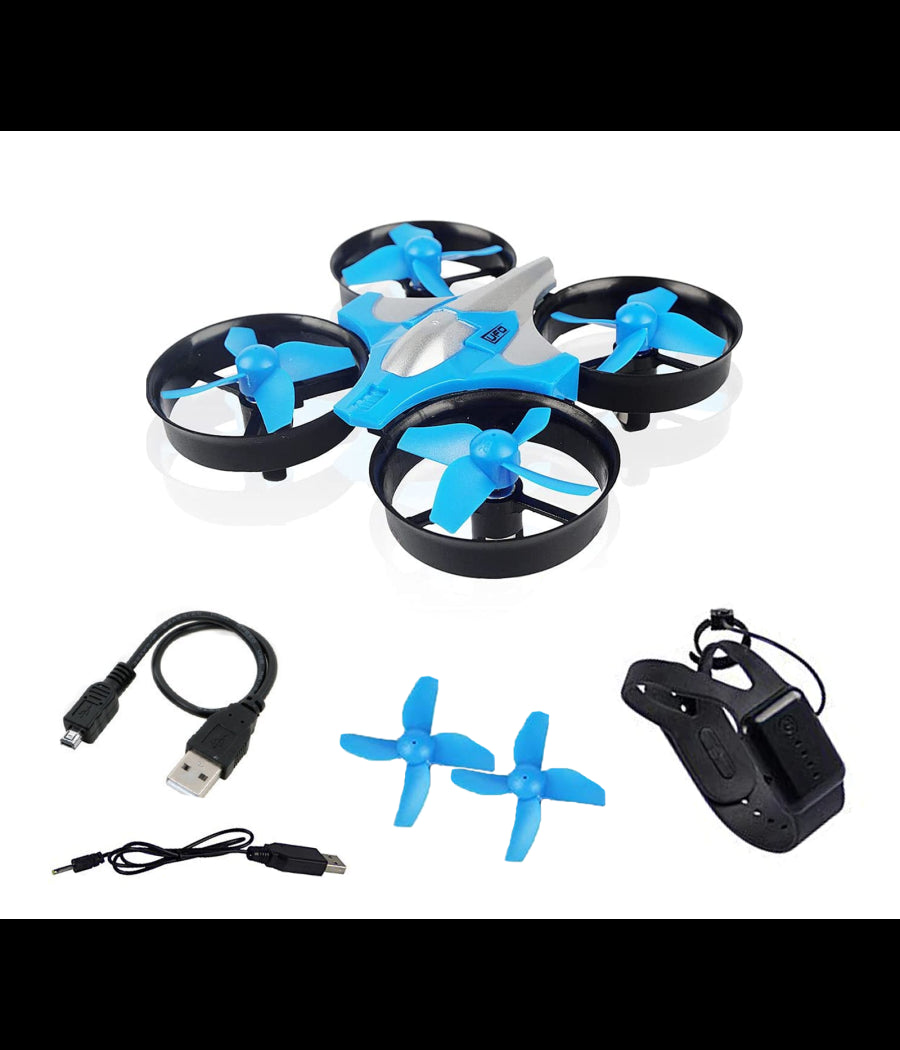 Mini Drone Quadricottero Telecomandato Con Dita Mano Luci Led Rgb Gioco Bambini         