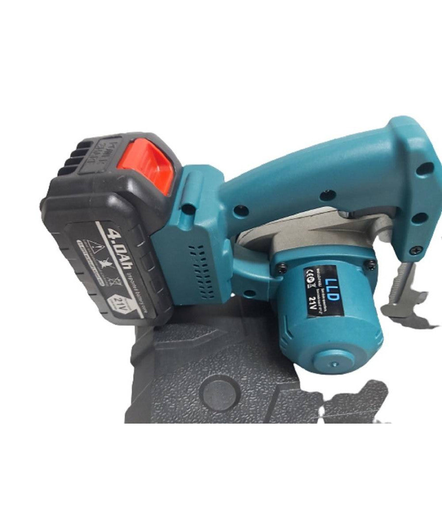 Mini Elettrosega 12" 2 Batterie 21v Con Serbatoio Olio Motosega Elettrica Valigia         