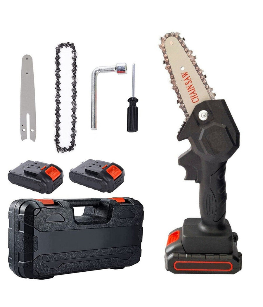 Motosega Elettrica 48v Con Doppia Batteria Motosega Elettrica 6'' Per Tagliarami         