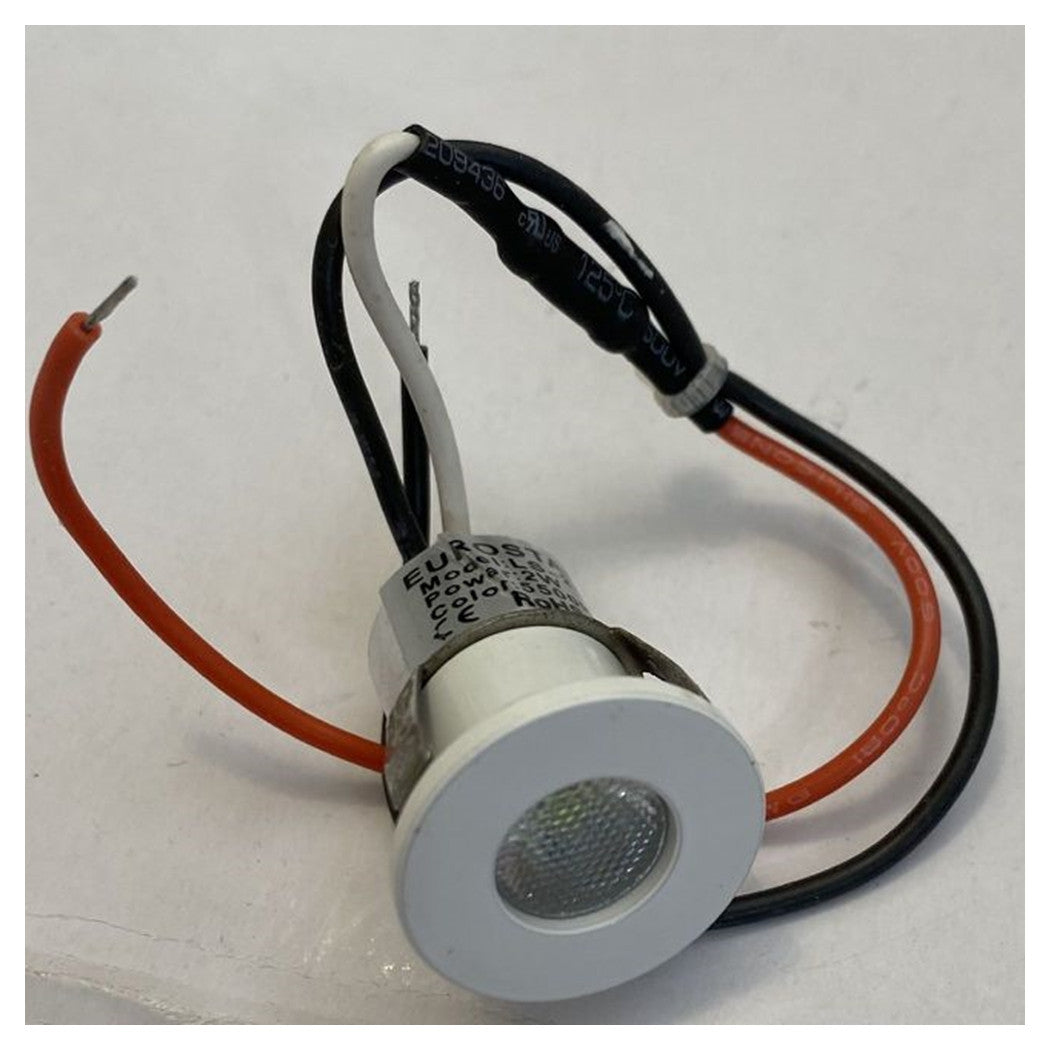 Trade Shop - Mini Faretto Led 2 Watt Incasso 3v-5v Luce Calda 3000k Punto Luce Diametro 20 Mm         
