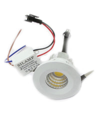Mini Faretto Led Da Incasso 3w Cob 40mm Spot Incasso Molla Luce Calda Fredda  -bianco Freddo      -