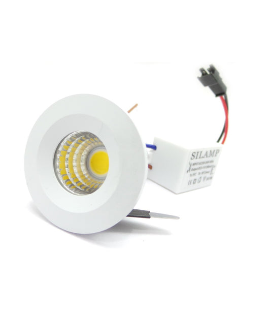 Mini Faretto Led Da Incasso 3w Cob 40mm Spot Incasso Molla Luce Calda Fredda  -bianco Naturale      -