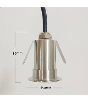 Mini Faretto Led Rgbw 24v Calpestabile Incasso 40 Mm Segnapassi 3w Rgb 4000k Dmx         