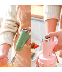 Mini Frullatore Elettrico Ricaricabile Multifunzionale Con Frusta Sbattitore         