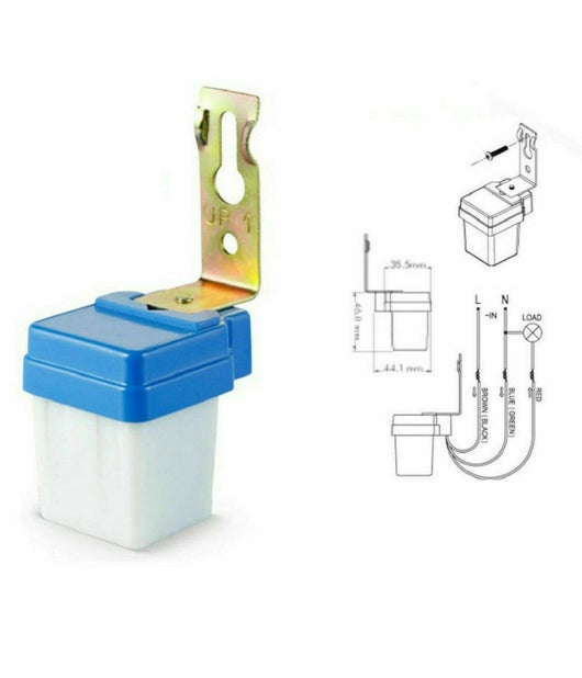 Mini Interruttore Sensore Crepuscolare 6a 220v Per Lampade Faro Faretto Led         