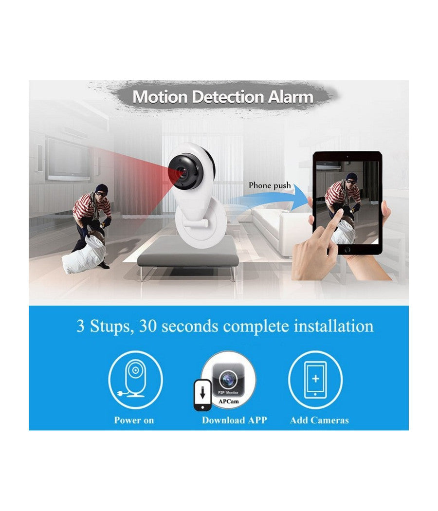Mini Ip Wifi Sd Dvr Wireless Camera Wifi Hd Ir Smartphone Audio Cam Baby Monitor         