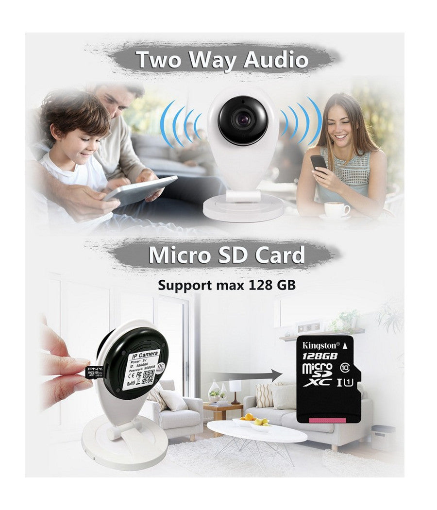 Mini Ip Wifi Sd Dvr Wireless Camera Wifi Hd Ir Smartphone Audio Cam Baby Monitor         
