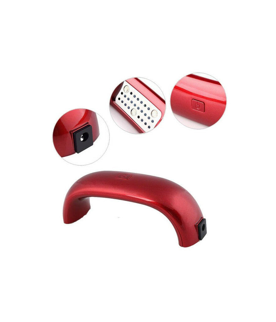 Mini Lampada Fornetto Uv 3 Led 6w Per Mani E Piedi Nail Art Ricostruzione Unghie         