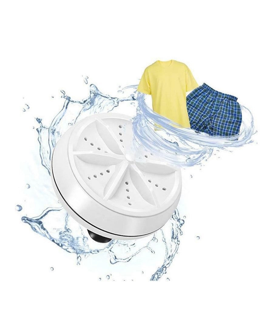 Mini Lavatrice Ad Ultrasuoni Portatile Usb Lavaggio Con Turbine Da Viaggio Barca         