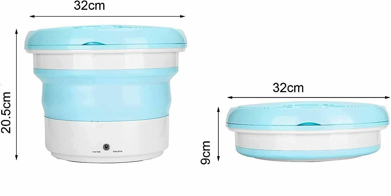 Mini lavatrice portatile pieghevole da viaggio automatica per campeggio bucato - ZENCOCCO
