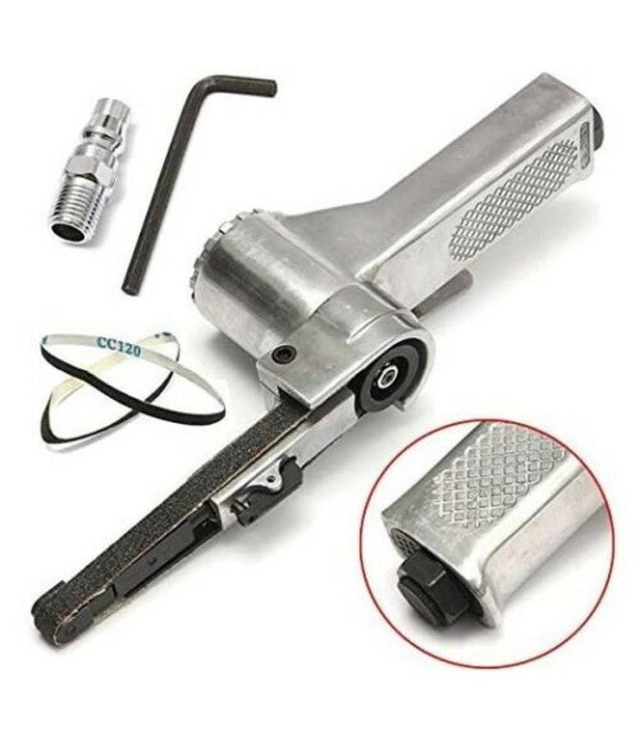 Mini Levigatrice A Nastro 10x330mm Pneumatica Ad Aria Compressa 16000 Rpm At-480         