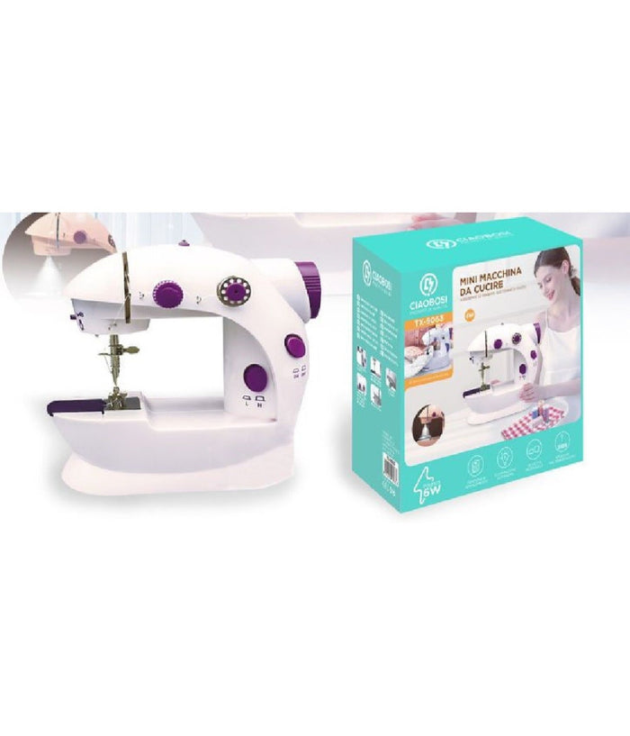Mini Macchina Da Cucire Portatile Cucito 6 Watt Tx-9063 Elettrica Con 2 Velocità          