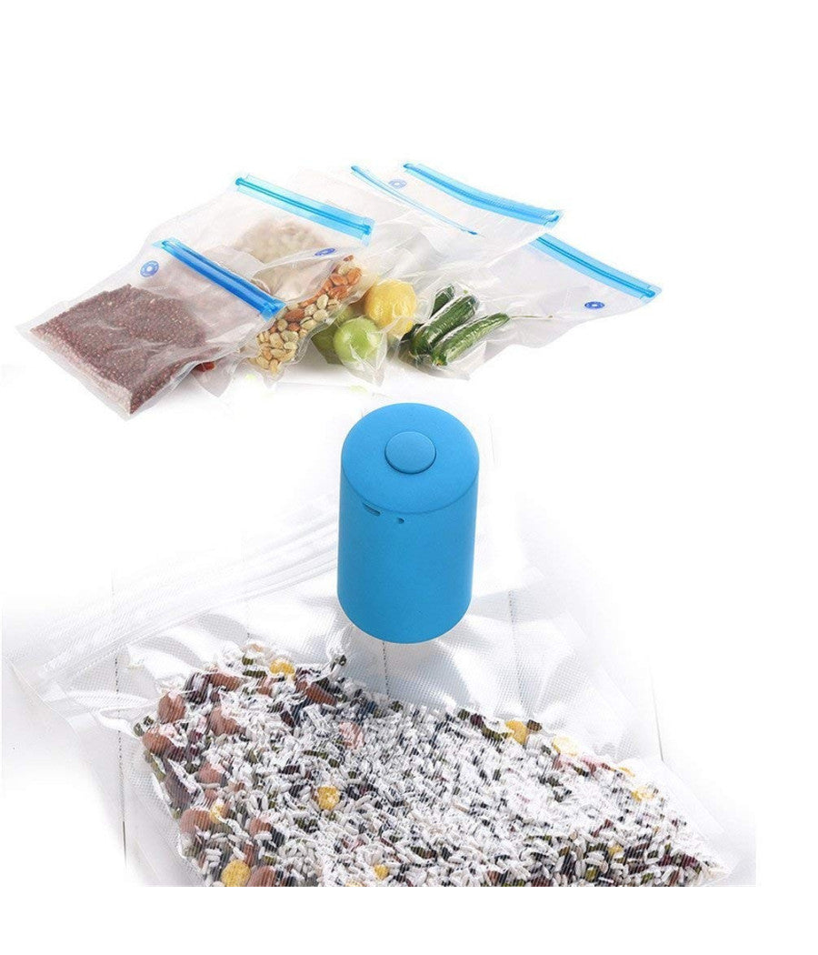 Mini Macchina Sigillatrice Per Sottovuoto Chiudi Buste Alimenti Cibi + Sacchetti         