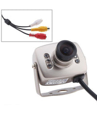 Mini Micro Telecamera Camera A Colori 6 Led Ir Rca Audio Video Microfono Staffa         