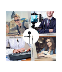 Mini Microfono Lavalier Omnidirezionale 360° Per Smartphone Fotocamera Q-955s         