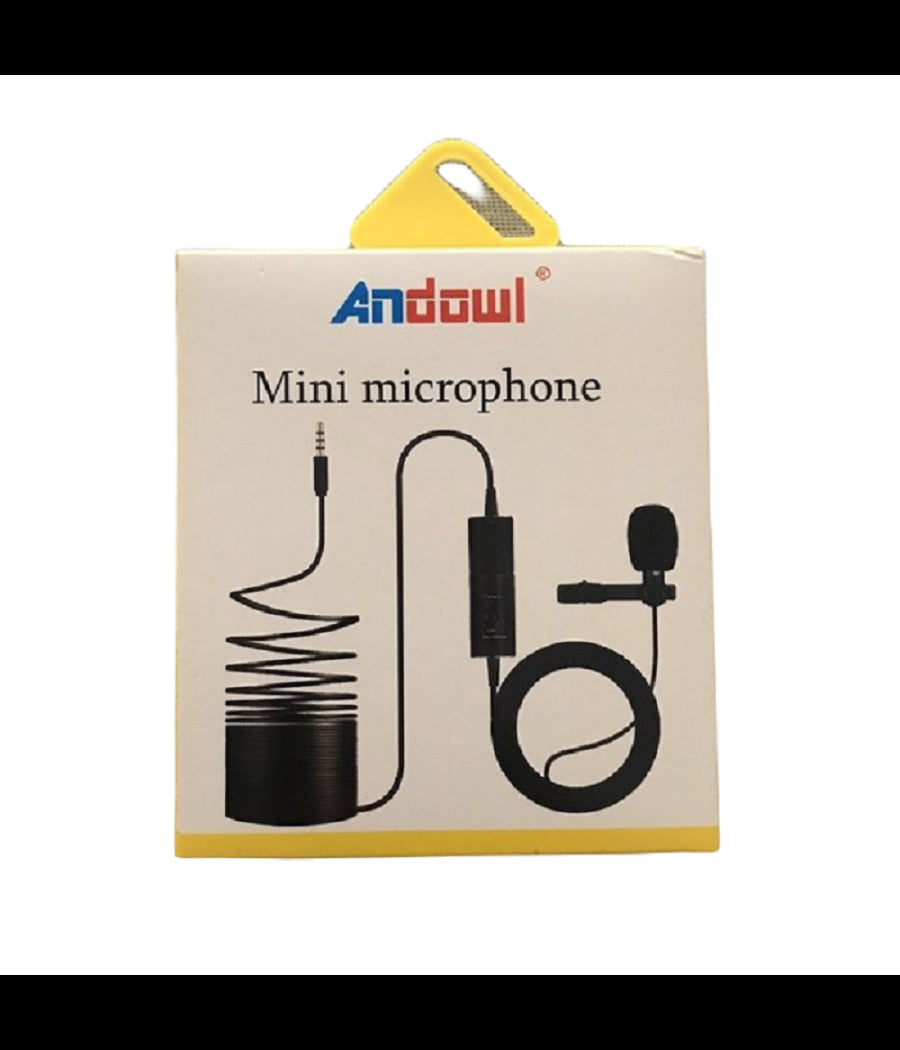 Mini Microfono Lavalier Omnidirezionale 360° Per Smartphone Fotocamera Q-955s         