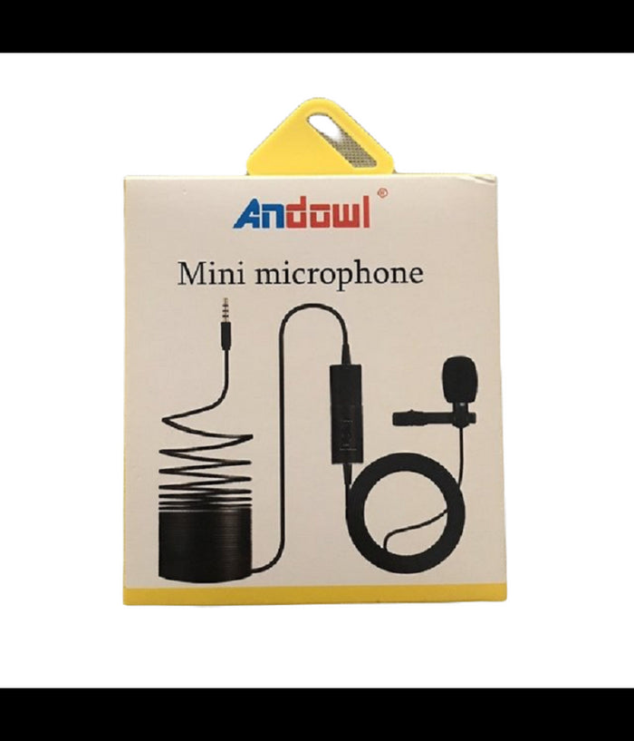 Mini Microfono Lavalier Omnidirezionale 360° Per Smartphone Fotocamera Q-955s         