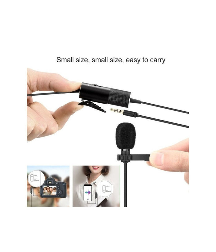 Mini Microfono Lavalier Omnidirezionale 360° Per Smartphone Fotocamera Q-955s         