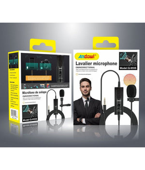 Mini Microfono Lavalier Omnidirezionale 360° Per Smartphone Fotocamera Q-955s         