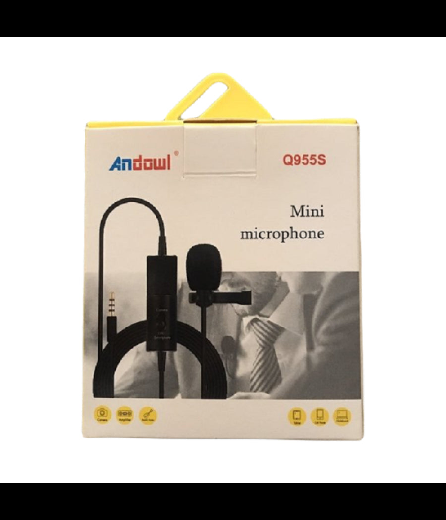 Mini Microfono Lavalier Omnidirezionale 360° Per Smartphone Fotocamera Q-955s         