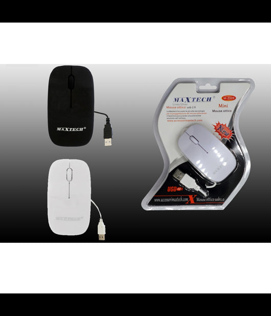 Mini Mouse Ottico Usb 2.0 Con Filo Per Computer Notebook Pc Portatile Maxtech M-z009         