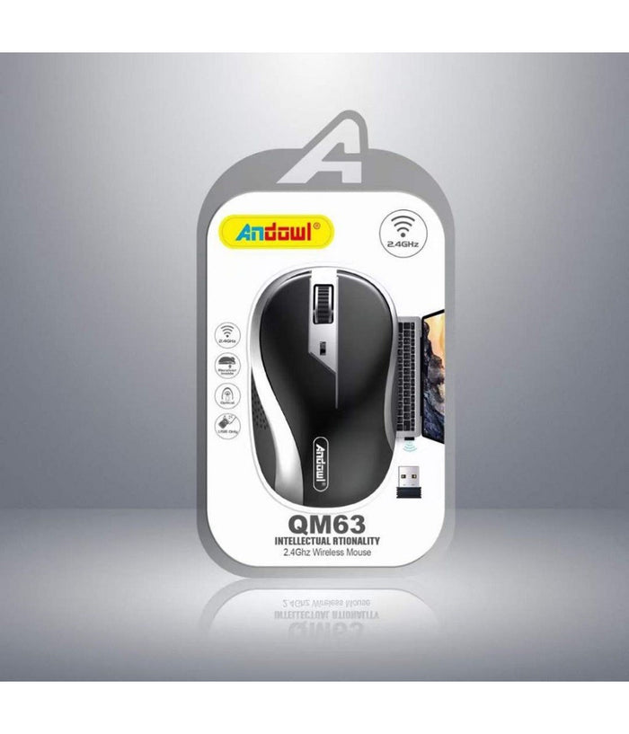 Mini Mouse Wireless 2.4ghz Ottico Senza Fili Dongle Usb Per Pc Notebook Qm63         