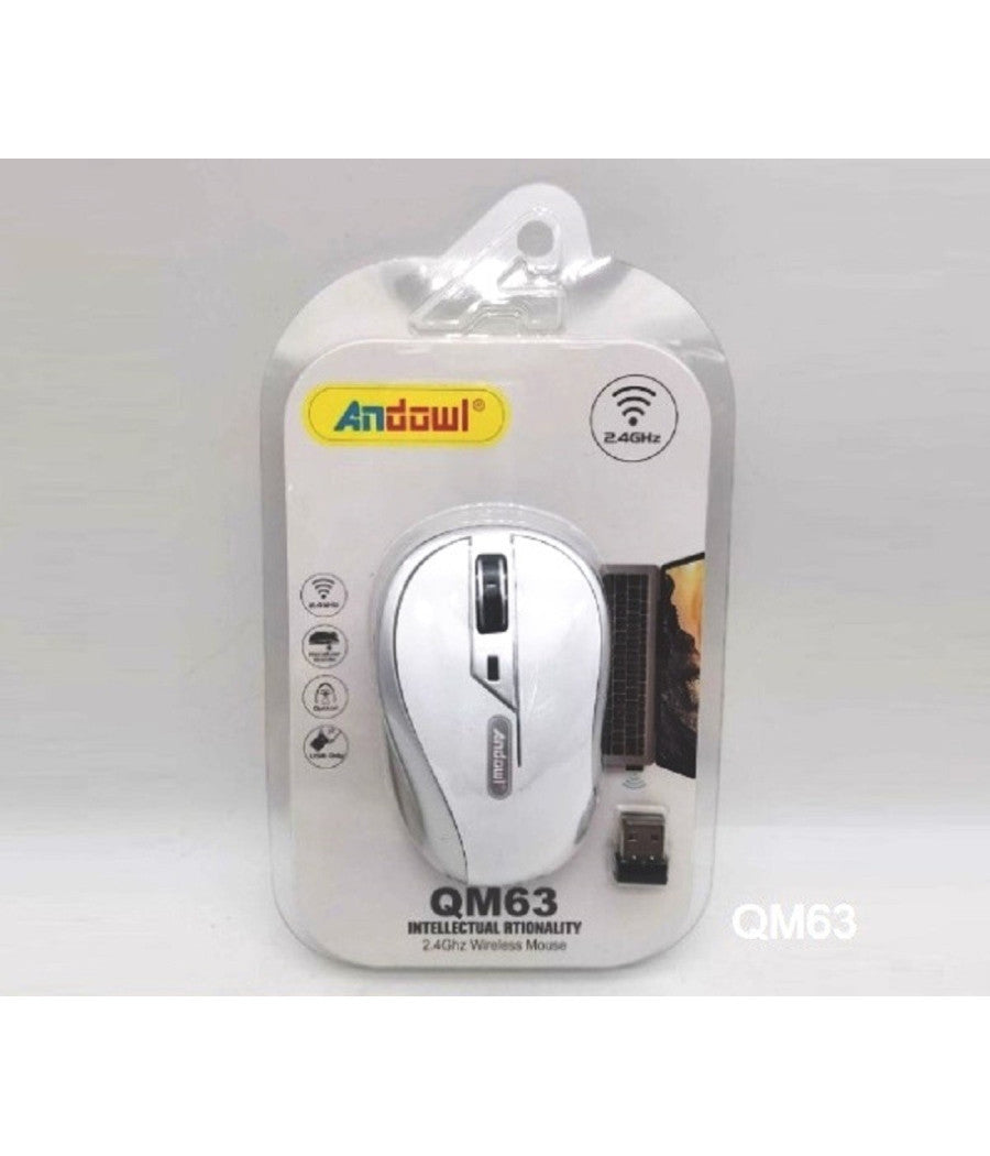 Mini Mouse Wireless 2.4ghz Ottico Senza Fili Dongle Usb Per Pc Notebook Qm63         