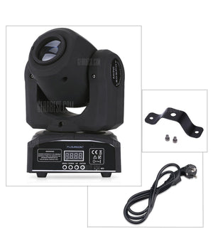 Mini Moving Head Led Spot 30w Cree Gobos Dmx Sound Dj Effetti Luce Disco Party         