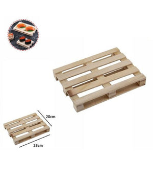 Mini Pallet Di Legno Bancale Vassoio Piatto Buffet Finger Food 25 X 20 Cm 74034a         