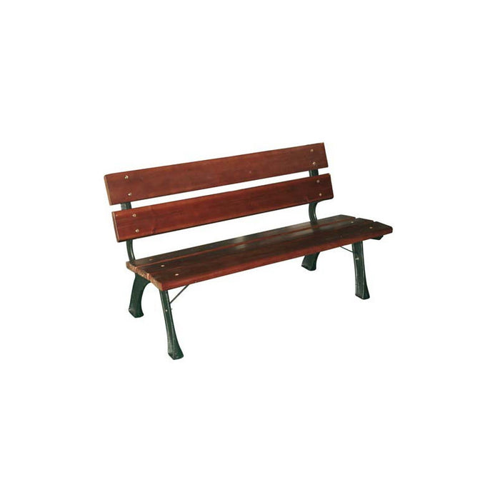 Mini Panchina da Esterni in Ghisa Nera e Legno Trattato Hyde Park Junior