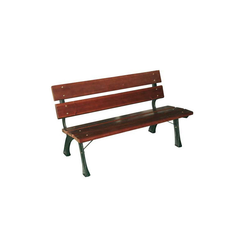 Mini Panchina da Esterni in Ghisa Nera e Legno Trattato Hyde Park Junior