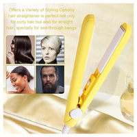 Trade Shop - Mini Piastra Per Capelli 2 In 1 Portatile In Ceramica Tormalina Per Casa Salone         