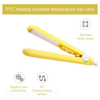 Trade Shop - Mini Piastra Per Capelli 2 In 1 Portatile In Ceramica Tormalina Per Casa Salone         