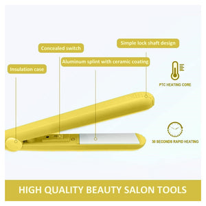 Trade Shop - Mini Piastra Per Capelli 2 In 1 Portatile In Ceramica Tormalina Per Casa Salone         