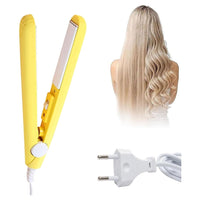Trade Shop - Mini Piastra Per Capelli 2 In 1 Portatile In Ceramica Tormalina Per Casa Salone         