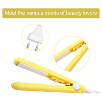 Trade Shop - Mini Piastra Per Capelli 2 In 1 Portatile In Ceramica Tormalina Per Casa Salone         