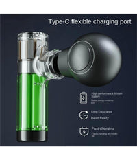 Mini Pistola Massaggio Schiena Spalla Pancia Coscia Viso Ricarica Usb 4 Velocità          