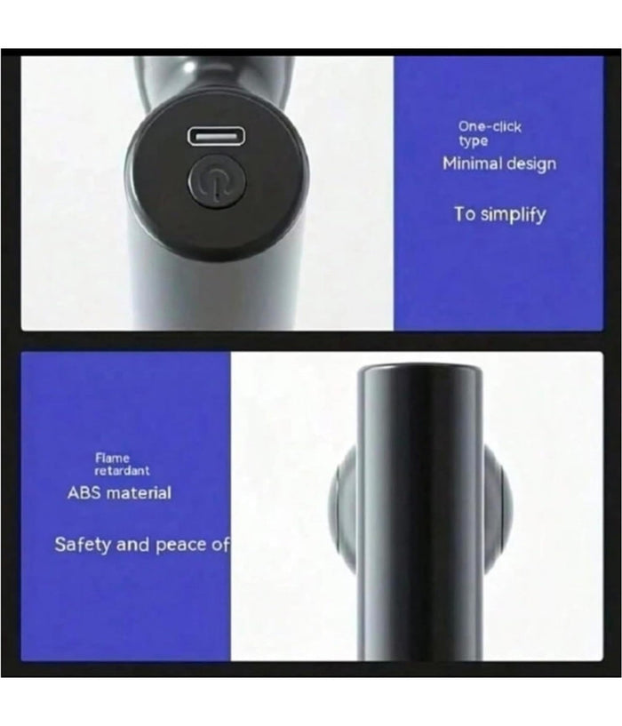 Mini Pistola Massaggio Schiena Spalla Pancia Coscia Viso Ricarica Usb 4 Velocità          