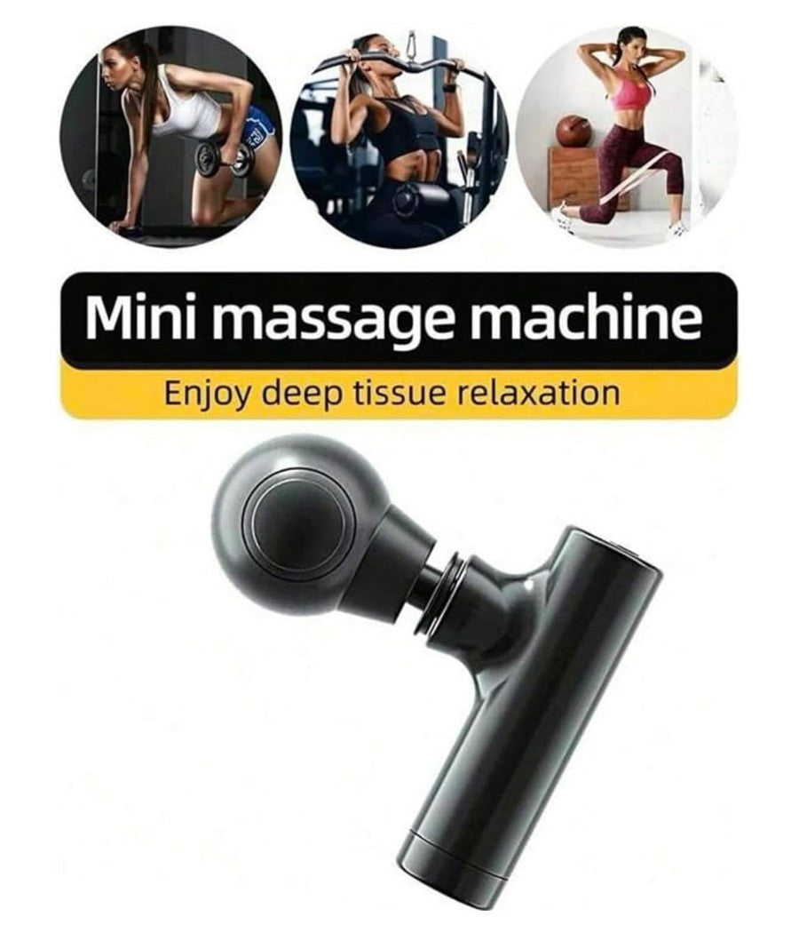 Mini Pistola Massaggio Schiena Spalla Pancia Coscia Viso Ricarica Usb 4 Velocità          
