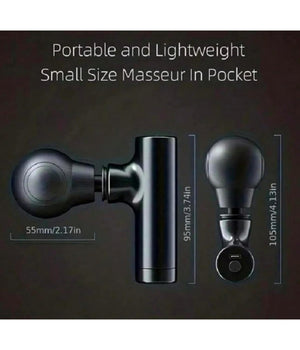 Mini Pistola Massaggio Schiena Spalla Pancia Coscia Viso Ricarica Usb 4 Velocità          