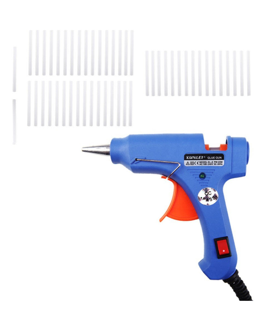 Mini Pistola Per Colla A Caldo Con 8 Stick Silicone In Omaggio 20w         