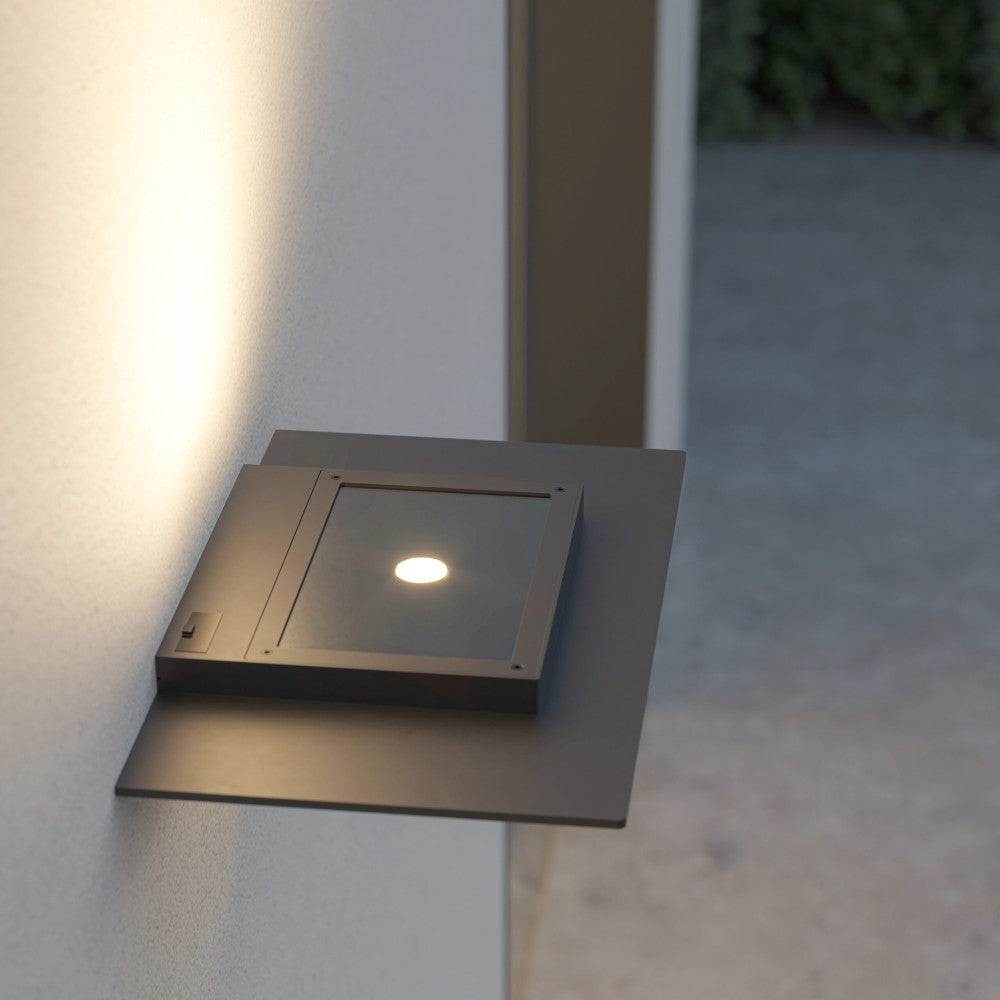Mini Pla Corten - Applique a led da muro 20W CCT Switch 2700K/3200K/4000K in alluminio, Luce murale verso l'alto - Beneito & Faure