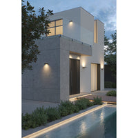 Pla XL Nera - Applique a led da muro 35W CCT Switch 2700K/3200K/4000K in alluminio, Luce murale verso l'alto - Beneito & Faure