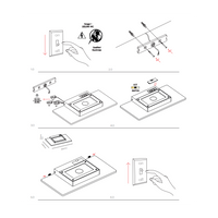 Pla XL Corten - Applique a led da muro 35W CCT Switch 2700K/3200K/4000K in alluminio, Luce murale verso l'alto - Beneito & Faure