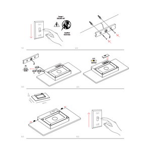 Pla XL Corten - Applique a led da muro 35W CCT Switch 2700K/3200K/4000K in alluminio, Luce murale verso l'alto - Beneito & Faure