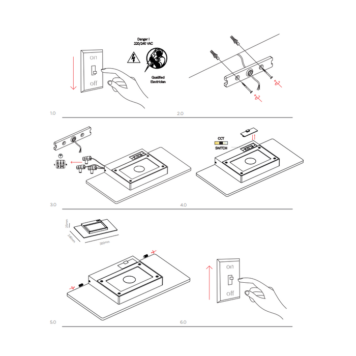 Pla XL Corten - Applique a led da muro 35W CCT Switch 2700K/3200K/4000K in alluminio, Luce murale verso l'alto - Beneito & Faure